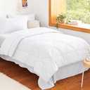 CozyLux Twin XL Comforter Set 68"x88" White - 5 Piece Bed in a Bag