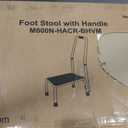 Vaunn Medical Foot Step Stool with Handle and Anti Skid Rubber Platform, Lightweight and Sturdy Stool for Children, Adults and Seniors, Chrome