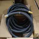 Guitrees 50FT 3/4 Heavy Duty Rubber Garden Hose - 300psi Working, 1000psi Burst - Hot/Cold Water - Five-Layered Braiding for Durability - Versatile for Gardening, Agriculture, Construction(Black)