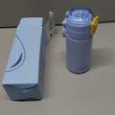 14oz Small Insulated Water Bottle with Pop-Open Soft Straw & Spout 2-in-1 Lid, Small Travel Water Bottle Leak Proof for Cold&Hot Drinks, BPA-Free, Ideal for Handbag, Yoga, Sport(Blue)