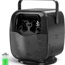 KIDWILL Rechargeable Bubble Machine, Automatic Bubble Blower - 5,000mAh Power, 90/180/360 Auto Rotation, 3 Speeds - Bubble Maker Toy for Toddler, Kids, Pets, Parties Indoor Outdoor (Black)