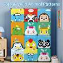 MAGINELS Kids Closet Organizers and Storage, 12 Cube Storage Organizer, Portable Closet Organizer Cubes Shelves for Clothes, Bedroom, Kids Room, Bathroom, Wardrobe, Garment Racks,Cube(14x14inch)