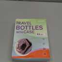 Travel Bottles with Case, 4x2oz TSA Approved, Leak-Proof, Press to Unlock, Compact & Portable Travel Toiletries (Black)