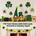 LEKSON St Patricks Day Decorations Gnomes Set, Lucky Shamrock Boy & Girl Irish Gnome with Weighted Bottom, Shelf Sitters for Tiered Tray, Farmhouse Mantel, Table & Home Decor Gift