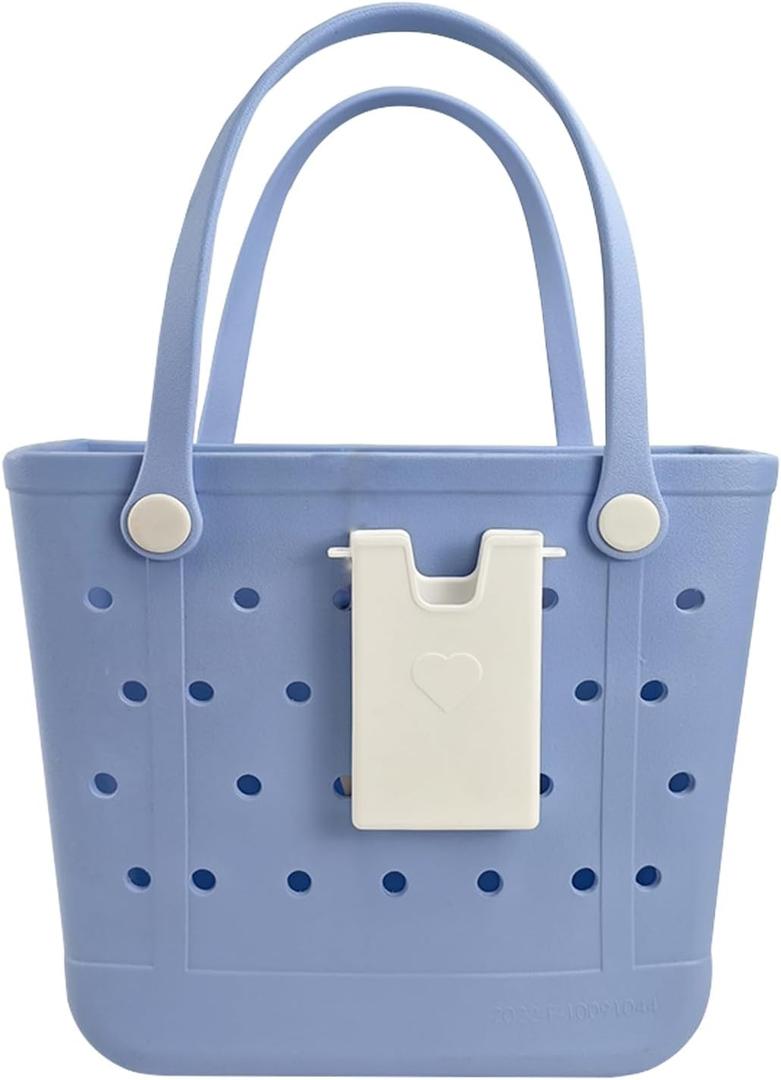 Beach Bag Accessories for Bogg, Organizer Phone Holder Compatible for Medium-Baby/Large-Original Bogg Bag, Cell Phone Holder for Bogg(White)