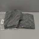 LIBERECOO Round Vinyl Fitted Tablecloth with Flannel Backing Elastic Edge Table Cover Waterproof Stain-Resistant Wipeable Tablcloths Fits 45-56" Round Tables (Carbon Gray Wood)