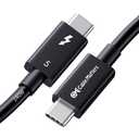 Cable Matters [Intel Certified] 80Gbps Thunderbolt 5 Cable with up to 120Gbps Bandwidth Boost and 240W Charging - 0.3m / 1ft, Compatible with Thunderbolt 4, USB4, and USB C, Black