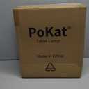 PoKat 23" Matte-Textured Ceramic Table Lamps Set of 2 for Bedroom, Stone-Like Modern Bedside Lamps for Night Stands, Farmhouse Nightstand Table Lamps Decor for Living Room End Table Black