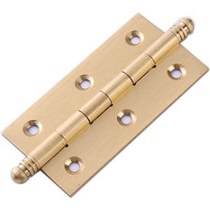 4Pack Decorative Solid Brass Cabinet Cupboard Door Butt Hinges Furniture Folding Hinges Hardware Lot 2inch (4, 2")