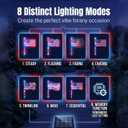 8 Pack Solar American Flag Pathway Lights-4th of July Outdoor Decor American Flag Lights with 8 Modes, Patriotic Pathway Lights for 250th Anniversary Celebration Independence Yard Garden Day Decor