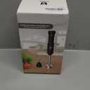 Cordless Hand Blender, UTALENT Variable Speed Immersion Blender handheld Rechargeable, with USB-C Charging Cable, Egg Whisk, for Smoothies, Milkshakes, Hummus and Soups  White