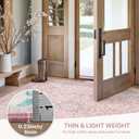 Pink Area Rug 3x5 Washable Rugs for Bedroom Girls Floral with Non Slip Backing, Low Pile Carpet for Entryway, Kitchen or Living Room, Light Pink Blue