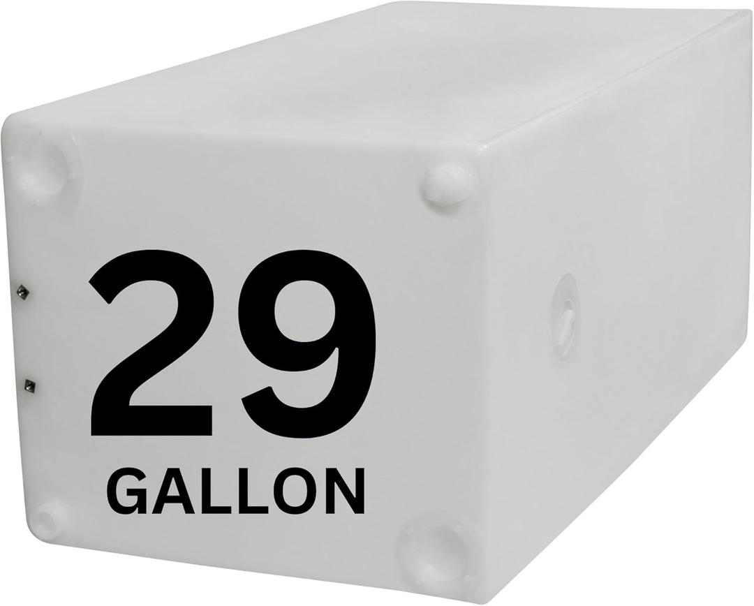 WT-5077 - Tanque de agua potable para caravana de 29 galones, para cmpers, remolques y caravanas, 32.5 pulgadas x 16 pulgadas x 14 pulgadas