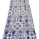 Mexican-Themed Table Runner - 100% Polyester, Colorful Variations - Día de Muertos, Cinco de Mayo, Mexican Culture & Traditions (Talavera Birds)