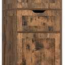 Iwell 67" Tall Storage Cabinet, Bathroom Cabinet with Drawer & Adjustable Shelves, Narrow Storage Cabinet, Floor Cabinet for Living Room, Home Office, Rustic Brown