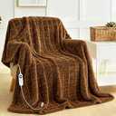 Eastsora Electric Heated Blanket King Size 90''x100'', Soft DualSided Flannel with Dual Control, 12 Heat Settings, 12H Timer, ETL FCC Certified, Overheat Protection, Machine Washable