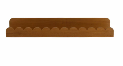 New View Long Natural Scallop Edge Shelf, 24 Inch