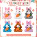 Blueweenly 12 Pcs Easter Bunny Bulk Stuffed Animals Bunny Mini Plush Easter Rabbit Plushies Dolls Small Rabbit Keychains for Spring Basket Filler Party Favors Gift Prizes Goodie Bag