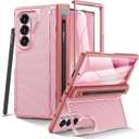 VEGO for Z Fold 6 Case with S Pen Holder & Hinge Protection&Kickstand,Pink | Fold-6 Case with Screen Protector Full-Body Shockproof Wireless Charging Phone Cover for Samsung Galaxy Z Fold 6