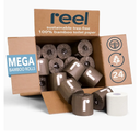 Reel Premium Toilet Paper - 24 Rolls of Toilet Paper - 3-Ply Made From Tree-Free - Zero Plastic Packaging, Septic Safe