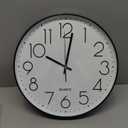 jomparis 16 Inch Large Wall Clock Silent Modern Style for Living Room Office (Gray)