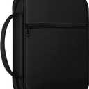 FINPAC Bible Cover, Carrying Book Case Church Bag Bible Protective with Handle and Zippered Pocket, Gift for Mother Lady Women Men, Black
