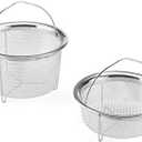 Instant Pot Official Mesh Steamer Basket Set, Stainless Steel, Dual-Purpose Steamer & Strainer, Easy-Lift Handle, Dishwasher Safe, Rust-Resistant, Essential Accessory for Healthy Cooking