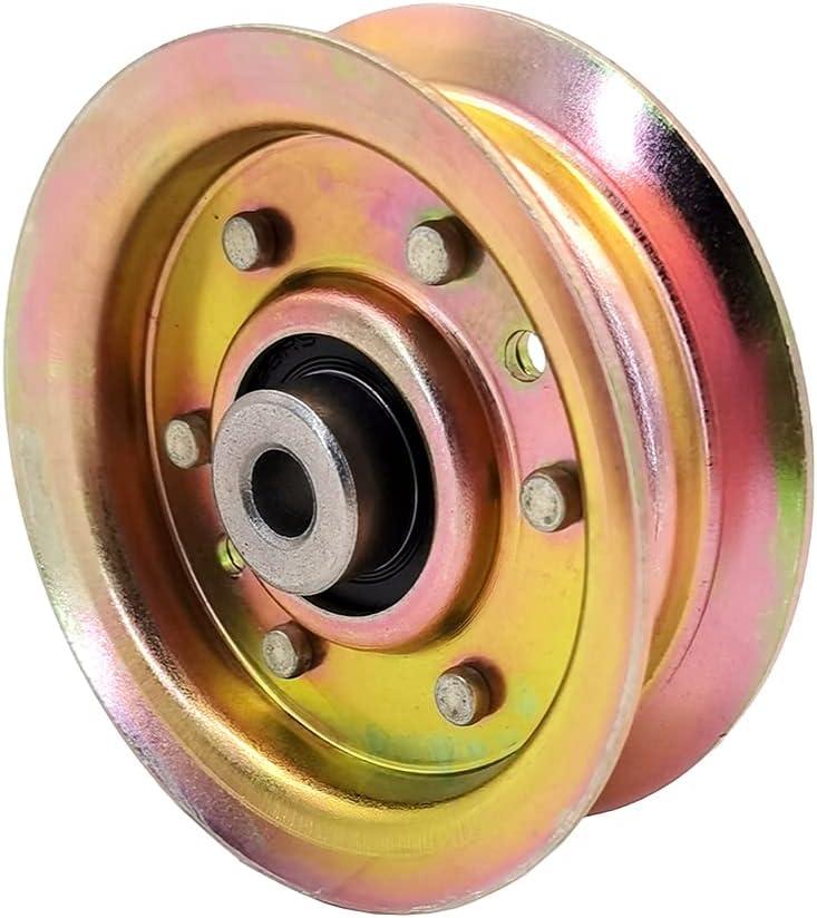 2 x Flat Idler Pulley for Husqvarna/AYP/Craftsman/Poulan/Roper - Replaces 131494 173437 173438 104360X 155191 532131494 532173438 AM103480 AM37321- Lawn Mower Deck Pulley for 42" Decks