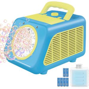 Bubble Machine Automatic Blower for Kids: Bubble Marker for Parties Battery Operated Bubble Machine for Toddlers | 20000+ Bubbles Per Min with 2 Speed Levels - Outdoor Toys for Birthday Wedding (Green)