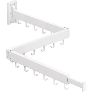 Clothes Drying Rack Wall Mounted,Drying Rack Clothing,Laundry Drying Rack Wall Mount,Collapsible Drying Racks for Laundry,Retractable,Foldable,Clothes Hanger Rack,Clothes Dryer Rack, White Color