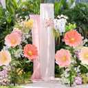 LuoluoHouse Giant Flowers for Decoration Wedding Reception Essential Decoration 5.58Ft Tall Artificial Silk Flower Party Banquet Background Decor Home Decor(Champagne|Pink|Blush Paper)