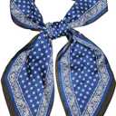 Silk Scarf for Women - Neck, Belt, Hair Tie, and Purse Accessory - Satin Material (Color25)