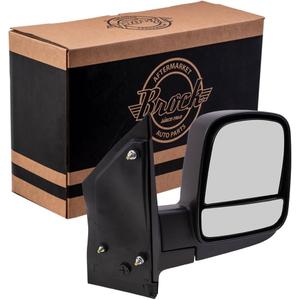 Brock 1333-7301R Passenger Side Right Standard Type Manual Door Mirror Textured Black With Dual Glass Compatible With 2003-2024 Chevrolet Express 2003-2024 GMC Savana