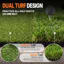 Fanshaw Premium Dual-Turf Golf Mat with Ball Tray & Phone Slot (5x4/6x4ft), 6x 4 ft - 1.57"