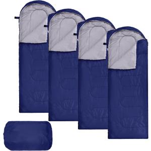 Macarrie 4 Pack 0 Degree Sleeping Bags for Adults, approx. 83 x 30"