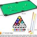 GOODLYSPORTS Golf Game -Combining Mini Pool Table & Golf - Worlds Largest Putting Green IndoorPutting Mat 108.2" L x 57.4" WGolf Pool Indoor Family Game