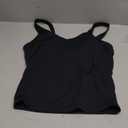 THE GYM PEOPLE Women's Longline Sports Bra Wirefree Padded Workout Yoga Tank Top (Black, S)