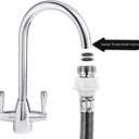 Stainless Steel Washing Machine Hose With Quick Connect，Portable Water Inlet Connection and Supply Line, (90 Degree Elbow)