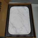 Statuario Marble Vanity Tray - Decorative Organizer for Bathroom Countertop, Dresser, Kitchen Sink