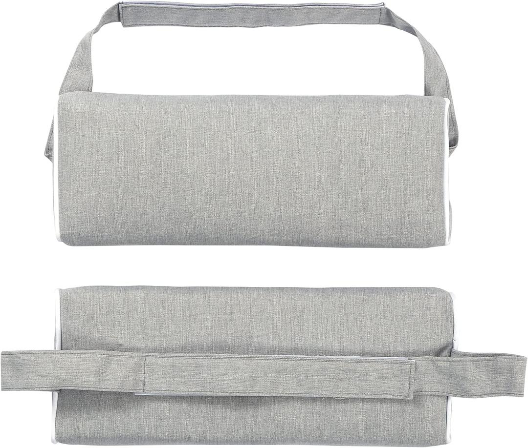 Enipate Outdoor Chaise Lounge Head Pillow, Pack of 2 Water Resistant Headrest Pillows with Elastic Band for Pool Patio Chairs (Grey)