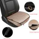Auto Newer Breathable Universal Four Seasons Car Seat Covers, Luxury Car Seat CushionProtectors for Front Seat Bottoms,Compatible with 95% Vehicles Fit for Cars Truck SUV (Gold Beige,2PCS)