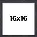 16x16 Shadow Box Frame Contemporary Black Finish | 3/4" Depth of Usable Space| Interior Size 16x16 Inches| UV Resistant Acrylic, Acid-Free Backing, Wall Hangers | Made in USA