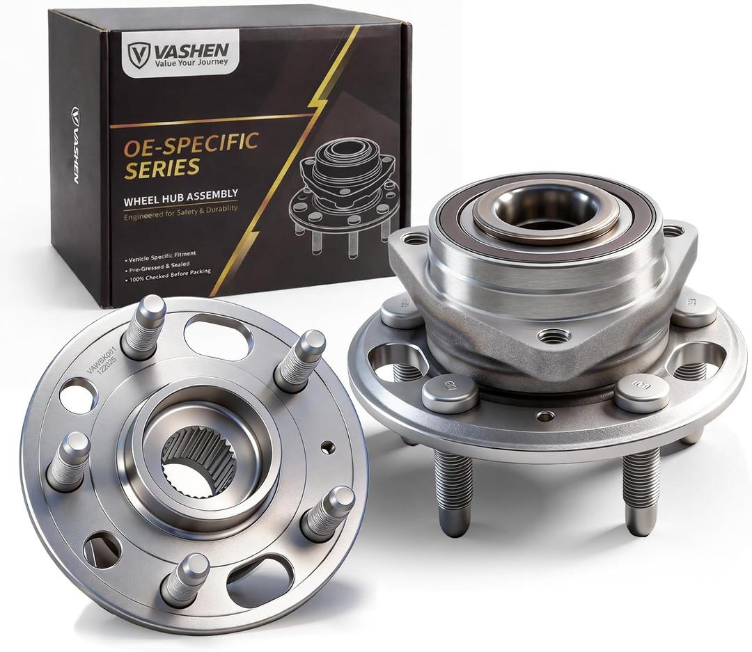 513288 Front/Rear Wheel Bearing Hub Assembly Pair, Fit for Chevy Equinox GMC Terrain 2010-2017, 13-15 Malibu, 14-17 Impala, for Buick LaCrosse, Regal, for Cadillac XTS, 5-Lugs, OE# 13504970