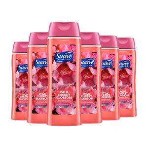 Suave Moisturizing Body Wash, with Wild Cherry Blossom and Vitamin E Extract, No Parabens, No Phtahaltes, 18 Oz Pack of 6 Suave Moisturizing Body Wash, with Wild Cherry Blossom and Vitamin E Extract, No Parabens, No Phtahaltes, 18 Oz Pack of 6