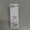 Surge Protector Outlet Extender - with Rotating Plug, 6 AC Multi Plug Outlet with 4 USB Ports (2 USB C), 1800J Wall Charger, 3-Sided Power Strip with Spaced Outlet Splitter for Home, Office, Travel