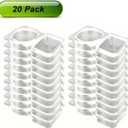 Snack Containers Vacuum-Sealed 20 Pack Dual-Compartment Lunchable BPA-Free Box with Lids Condiment Cups for Dipping Sauce Fruit Salad Dressing Office School Picnic Lunch for On the Go Take Out Foods
