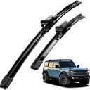Compatible With Ford Bronco 2021-2024 Wiper Blades Front Windshield Wipers Water Repellent in All-Seasons OEM Quality 2PCS 17"+17"