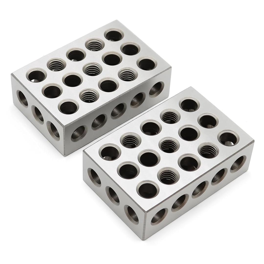 123 Blocks 23 Holes 1 2 3 Block Within .0002" Tolerances 3-2-1 Blocks Set Used for Calibrating Equipment