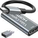 Papeaso Video Capture Card, Video Recording Card Wonderful 4K HDMI to 1080P USB C for Gaming Streaming TV Recorder, for Windows Mac OS System with USB C Adapter to Adjust PS4, Switch, Xbox1