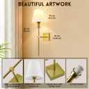 Rechargeable Battery Operated Wall Sconces Set of 2 - Wireless Wall Lights for Bedroom with Remote and 5000mAh Dimmable Bulbs Timmer Design 12 Colors Wireless Wall Lamps for Bedroom Living Room (Gold)